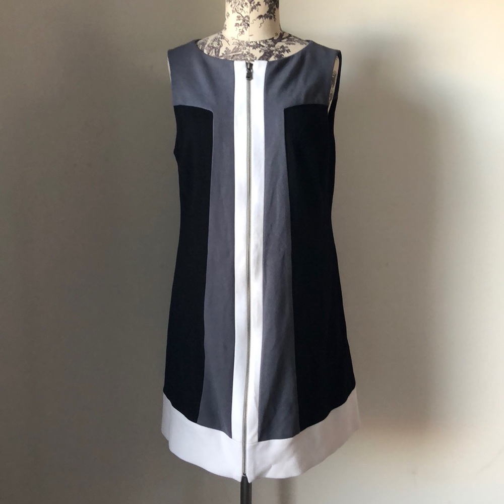 Nine West Sleeveless Zip-Up Shift Dress